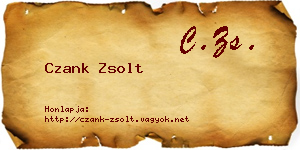 Czank Zsolt névjegykártya